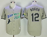 Tampa Bay Rays #12 Wade Boggs Gray Throwback Jersey,baseball caps,new era cap wholesale,wholesale hats
